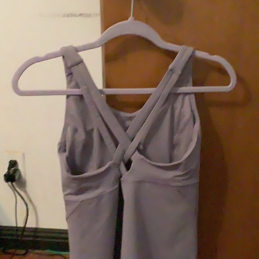 Size 10 lululemon tank. Has built in bra only worn a few times.